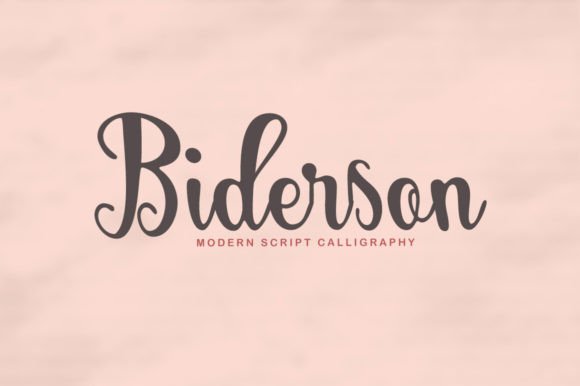 Biderson Script: A Font for Editorial Elegance