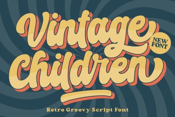 Discovering Vintage Children, a Bold Script Font for Editorial Design