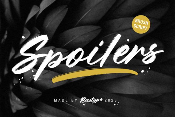 Spoilers Script: A Textured Brush Font for Digital Designers