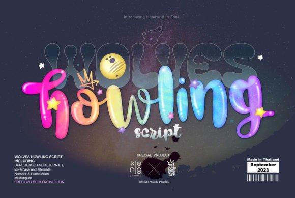 Wolves Howling Script: A Playful Font for Handmade Goods